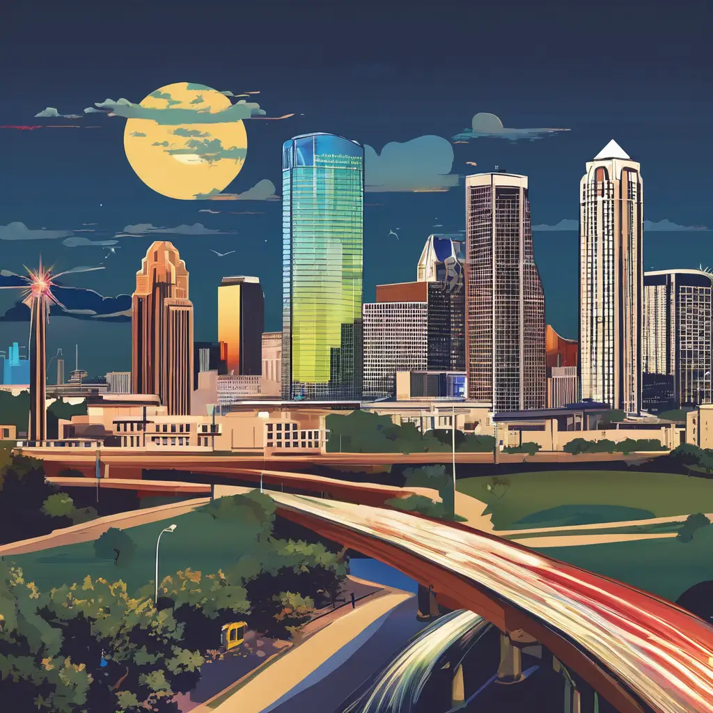 Dallas city backdrop