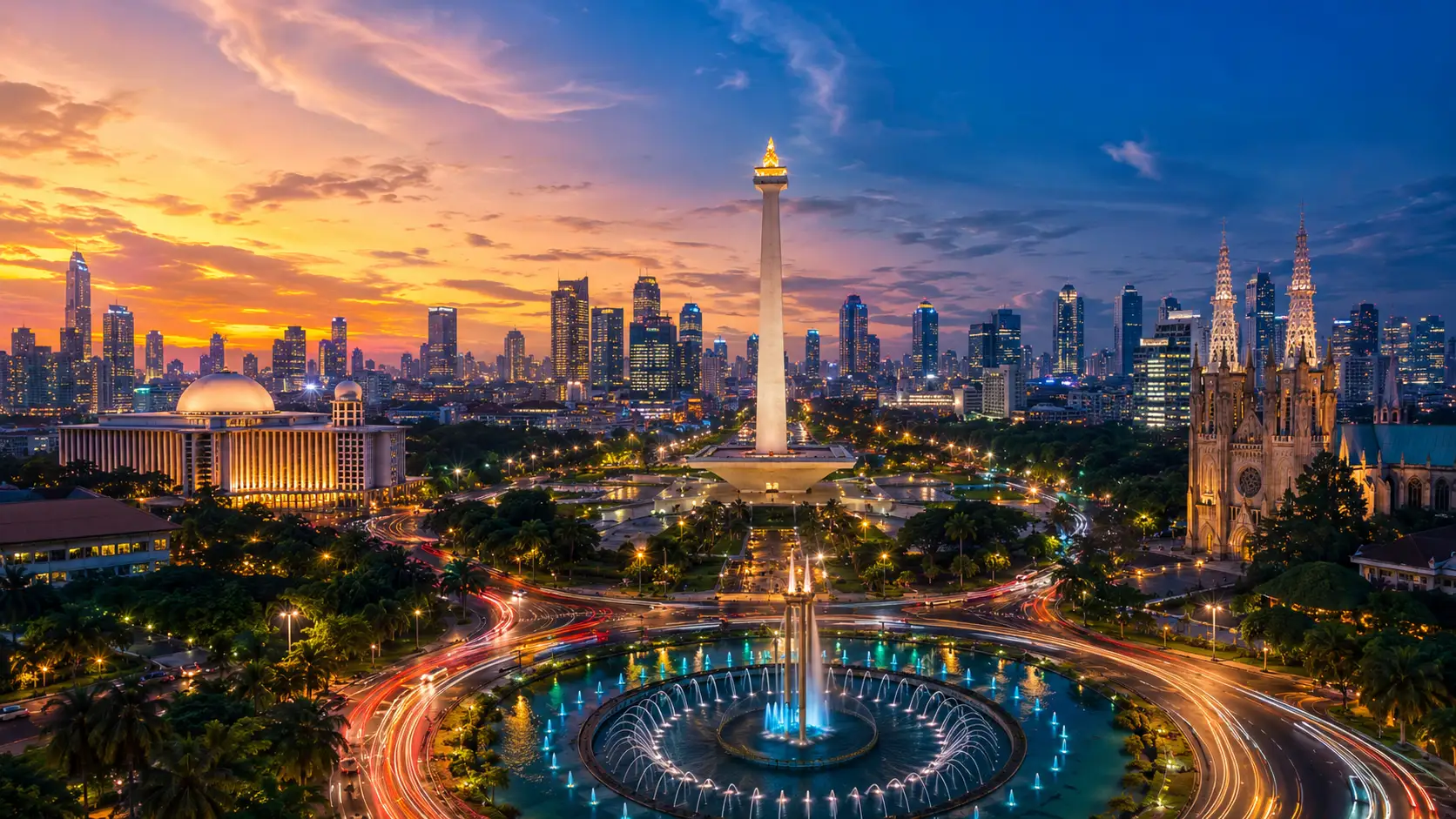 Jakarta city backdrop