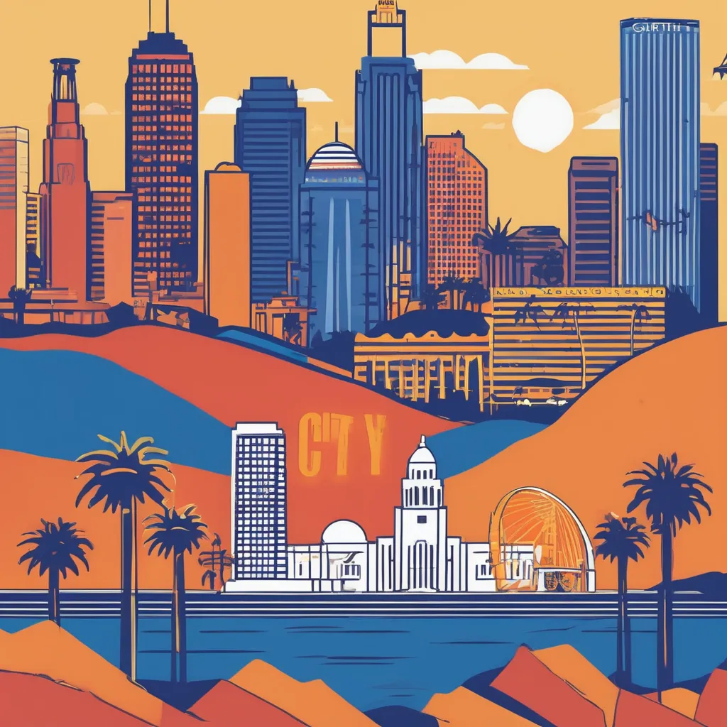 Los Angeles city backdrop